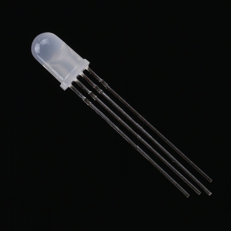 50 pièces multicolore 4pin 5mm RGB Diode LED lampe lumière diffuse tricolore ronde commune Anode LED 5mm Diode électroluminescente multicolore