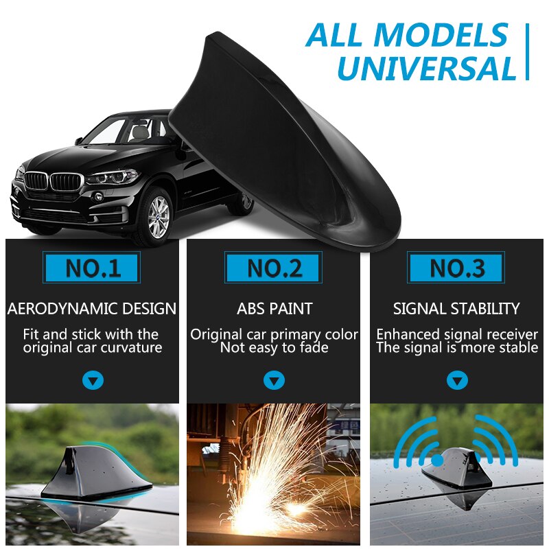 Auto Styling Auto Radio Haaienvin Auto Shark Antenne Radio Fm/Am Signaal Voor Alle Auto 'S Antennes Antenne