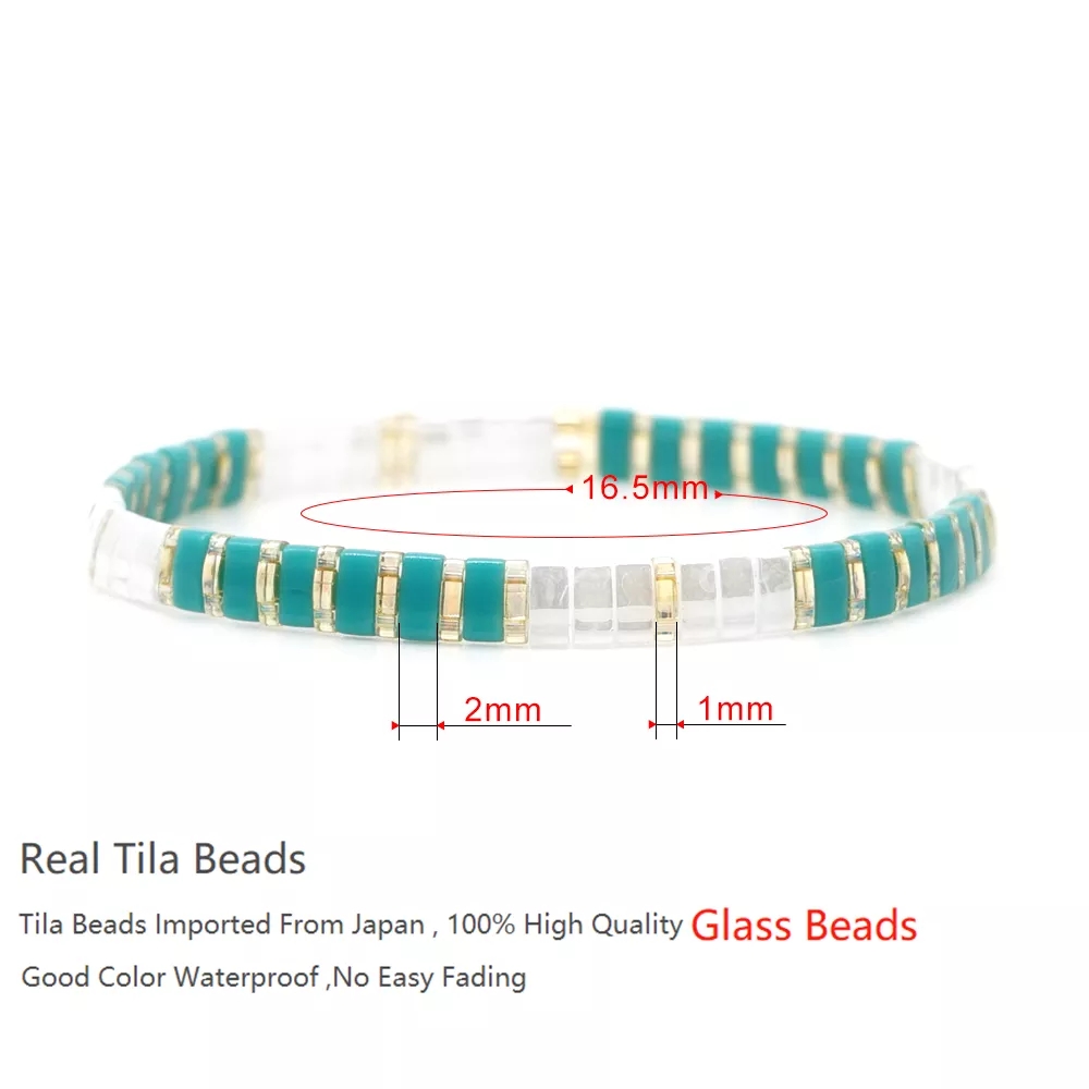 Pulsera Bohemia MIYUKI para mujer, brazalete de cuentas de TIla multicolor, joyería étnica, Bisutería