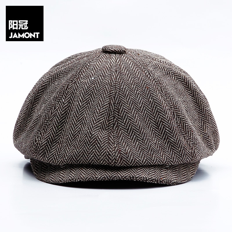 Herfst en winter Engeland klassieke achthoekige hoed mannen art mode all-match retro achthoekige hoed 14128