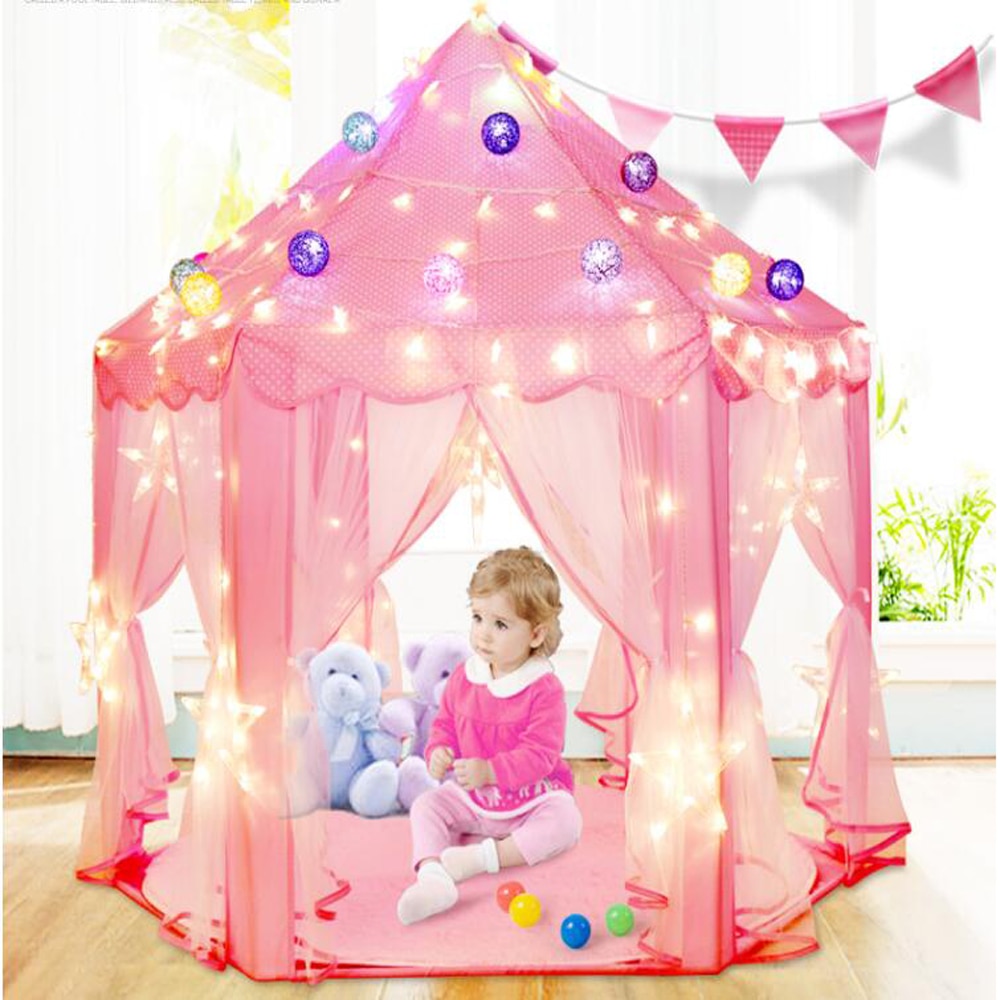 Kids Tent Portable Foldable Children&#39;s Tent Ball Play House Castle Toy Teepee Christmas Dectration Wigwam Tent For Events