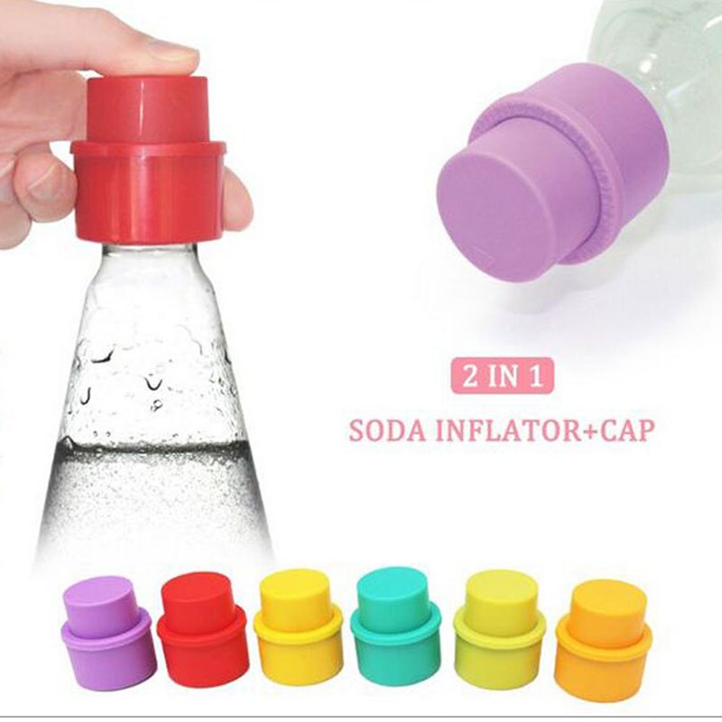 Vacuum Soda Cap Inflatable Soft Sealer Fizzy Drink Carbonated Beverage Bottle Stopper Saver
