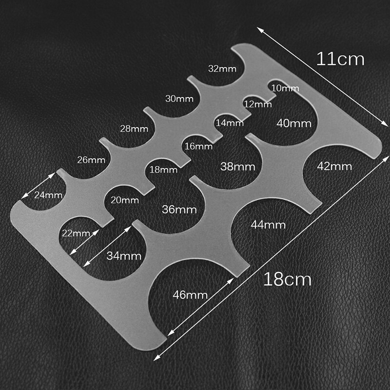 Half Transparent Plastic Leather Belt Tail Mold PVC Template V-shaped U-shaped Belt Tail Leathercraft Scribing Template