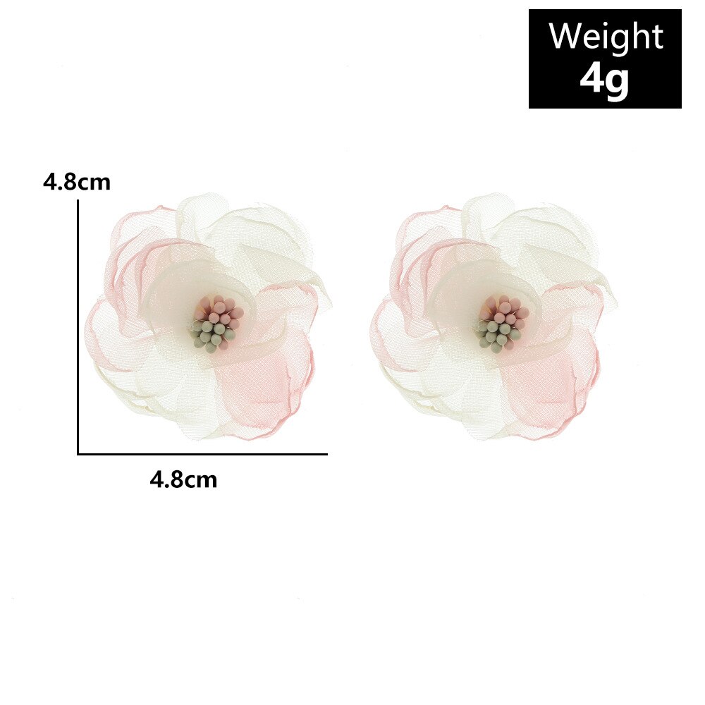 Neue Blume Ohrringe Frühling Sommer Super Gebühr Reise Hochzeit Polyester Blumen- Zucht Ohrringe Schmuck Für Frauen Mädchen