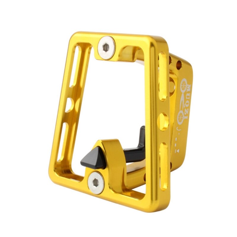 Aluminium Fiets Voordrager Blok Tas Beugel Rack Houder Voor Brompton Opvouwbare Fietsen Bike: Gold
