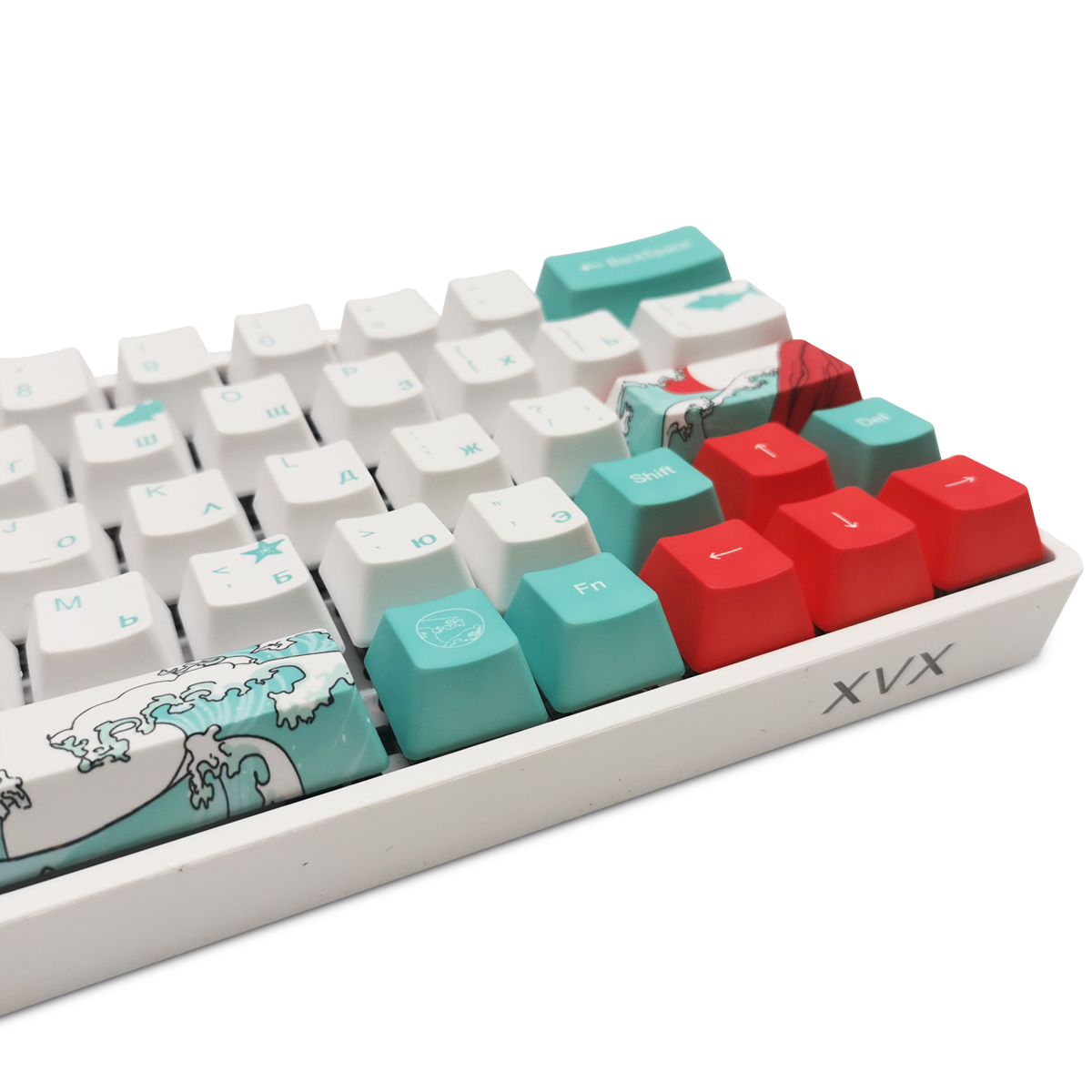 Coral Sea Key Cap Dye Sublimation 71 key OEM Highly Keyboard Russian Keycaps For RK61 GK61 GK64 ANNE PRO Womier K61 ONE 2 Mini