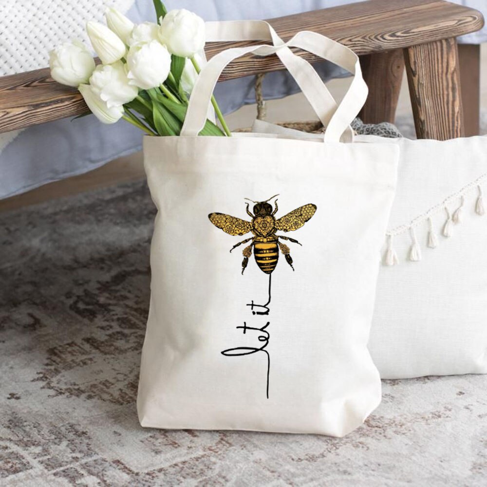 Décontracté épaule grande capacité sac à provisions Tumblr graphique filles sac à main femmes sac fourre-tout toile tissu marché sac