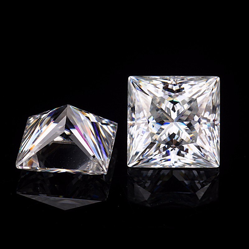 3*3Mm Princess Cut White Moissanite Stone 0.16 Karaat Moissanite