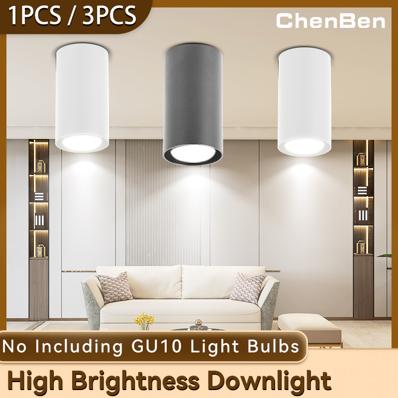 Gu10 led downlight utskiftbar pære 110v/220v taklamper utenpåliggende interiør soverom stue butikk hjem led spotlights