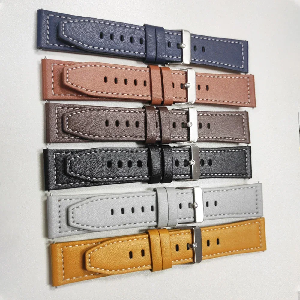 Pulseira de couro de 22mm para xiaomi watch 2 pro mi watch s4 s1/cor pulseira de substituição para amazfit balance gtr gts pulseira