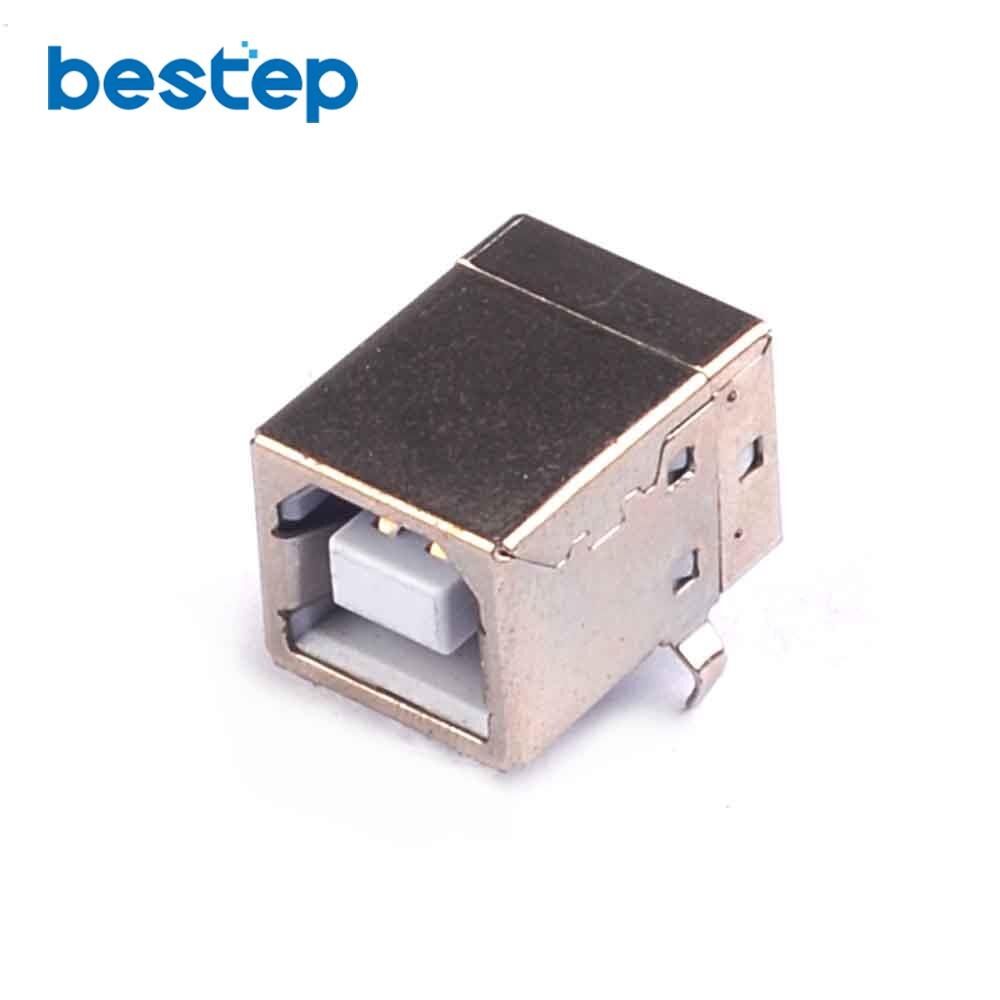 20PCS USB Socket USB-B 90 Degree Bend Needle Female