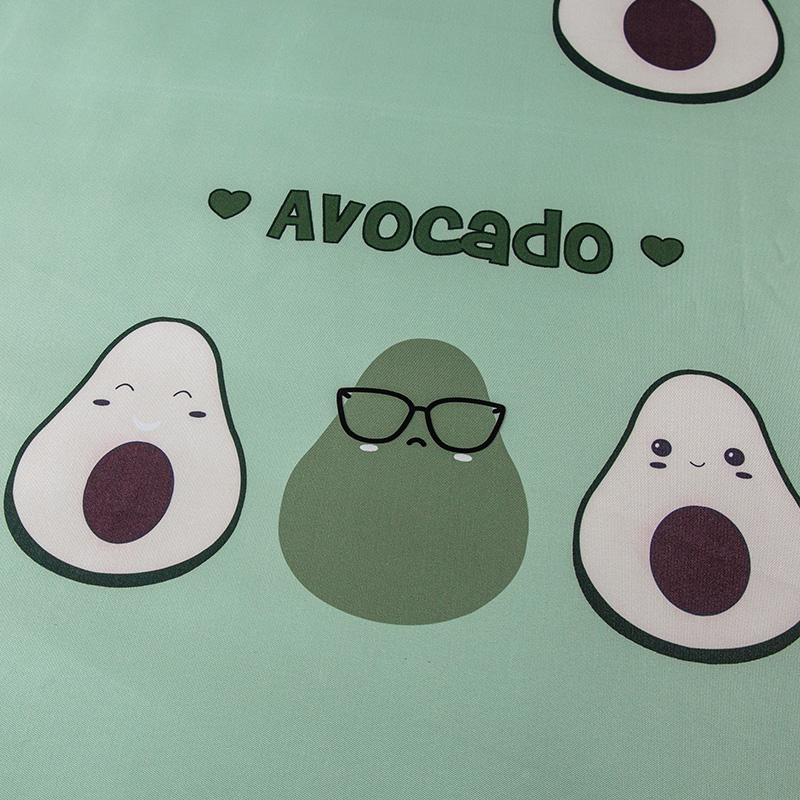 Verano Cool Sleeping Bed sábana 230x250cm aguacate impreso suave transpirable cama Mat colchones cubierta para adultos niños w/2 funda de almohada