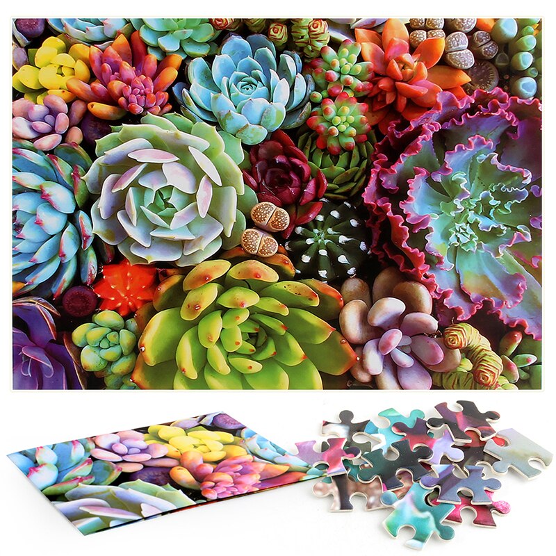 Succulent Plants Puzzle 1000 Pieces Jigsaw Puzzle for Adults Kids