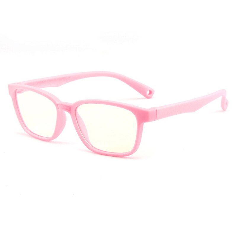 Børns optiske briller, der kan bøjes i et stykke, sikre briller, almindeligt spejl, anti-blåt lys, silikone beskyttelsesbriller: S