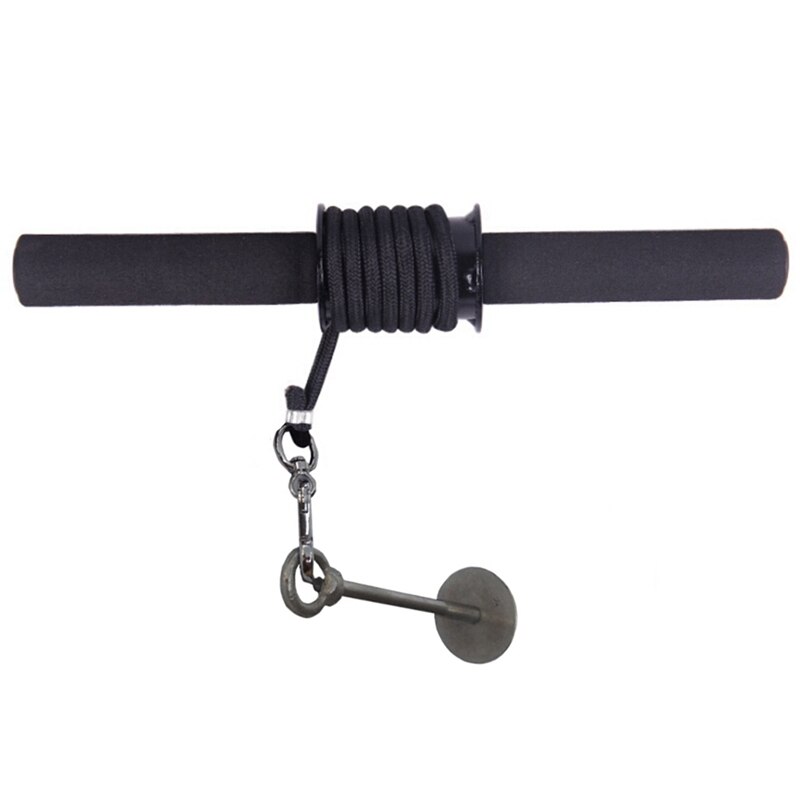 Fitness Gym Forearm Wrist Strengthener Trainer Hands Gripper Exerciser Strength Weight Lifting Rope Waist Rollers Stick Power