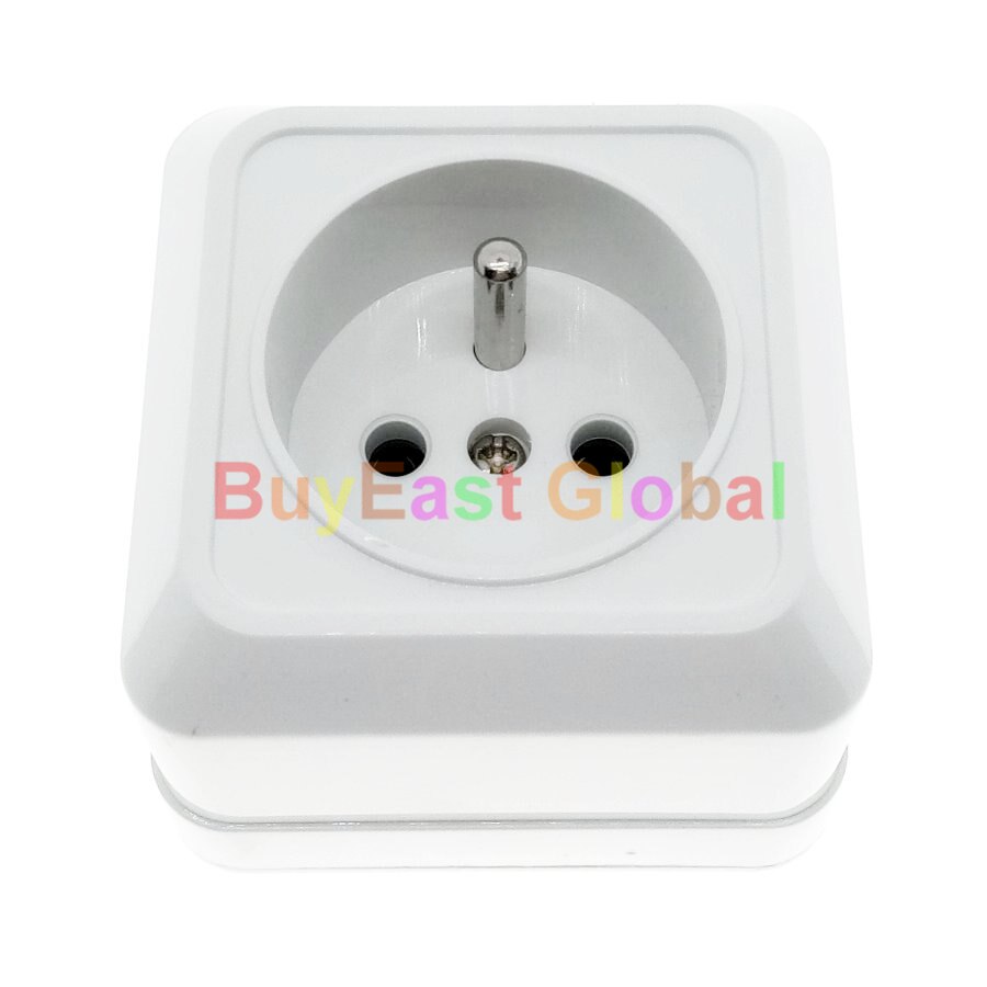 Schuko EU (Type E) Wall Surface Mount Power Socket AC 250V 16A CE Cert