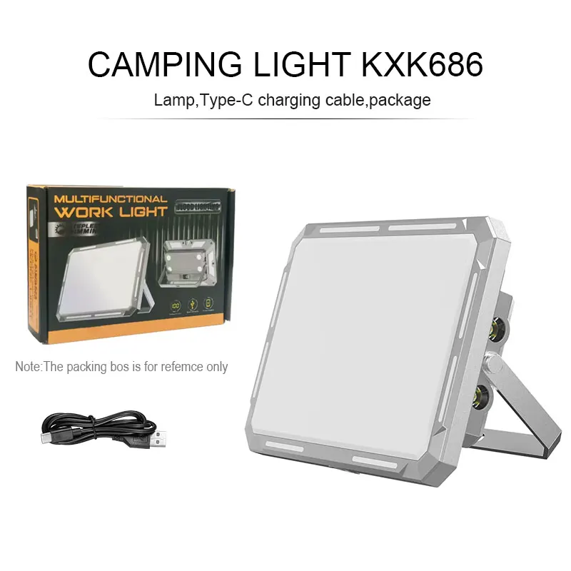 LED-campingtentlicht Oplaadbaar zoeklicht Krachtige noodverlichting voor buiten Waterdichte draagbare hangende nachtlampen: Default Title