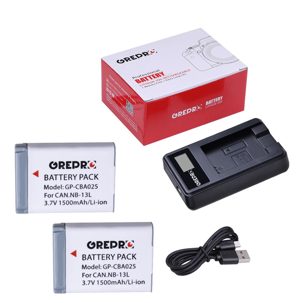 Batterie 1500mAh NB13L + chargeur NB 13l pour appareil photo Canon PowerShot G5X G7X G9X G7 X Mark II G9 X SX620 SX720 SX730 HS, NB-13L mAh