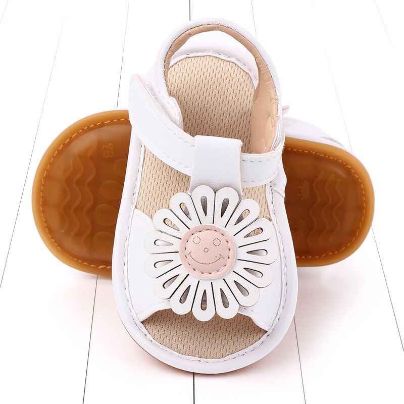 Chaussures de princesse en cuir PU pour bébé fille de 0 à 18 mois, avec fleurs, semelle souple, premiers pas, printemps et été