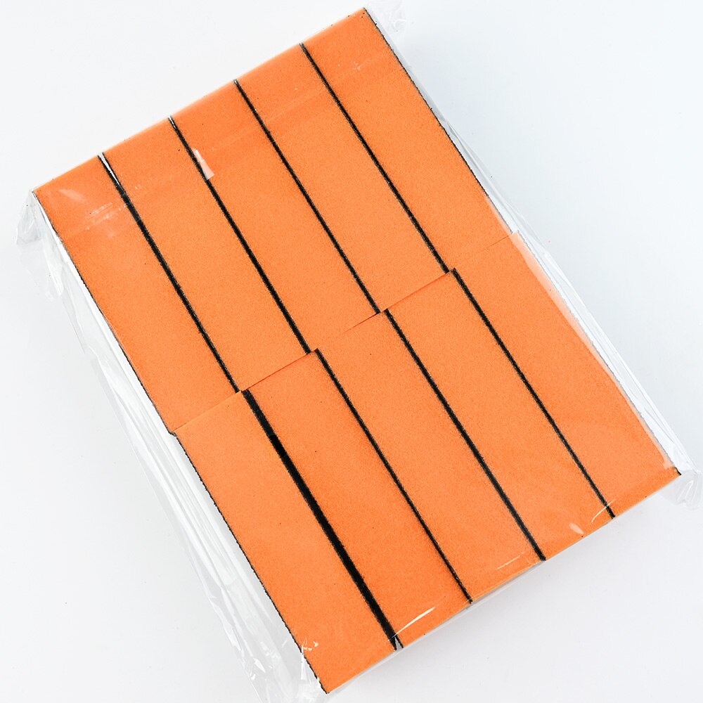 10Pcs 4 Way Shiny Block / 4 Step Buffing Block Shine Nail Buffer Buffing Block Sanding Files Manicure Mash ! ( 3 Colors): orange
