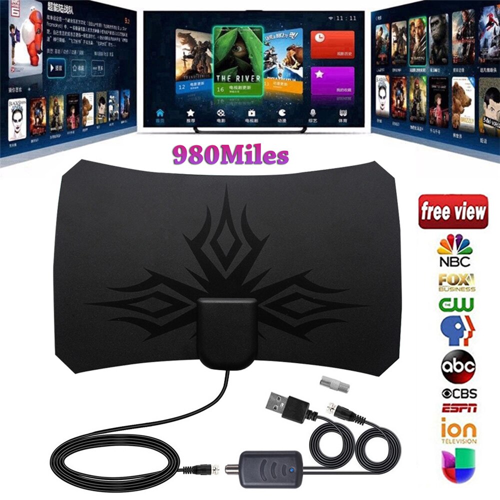 Flame pattern HD indoor TV Antenna digital Antenna TV Amplifier Signal Booster antenna isdb-tb Signal receiver clearTV Aerial