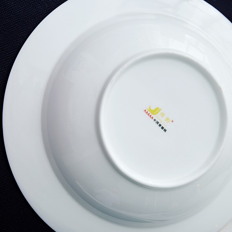 Ceramic Porcelain Plate Home Style Stew Cup With Cover Nordic Dish Plate Soup Cup Ceramic Net Red Plate