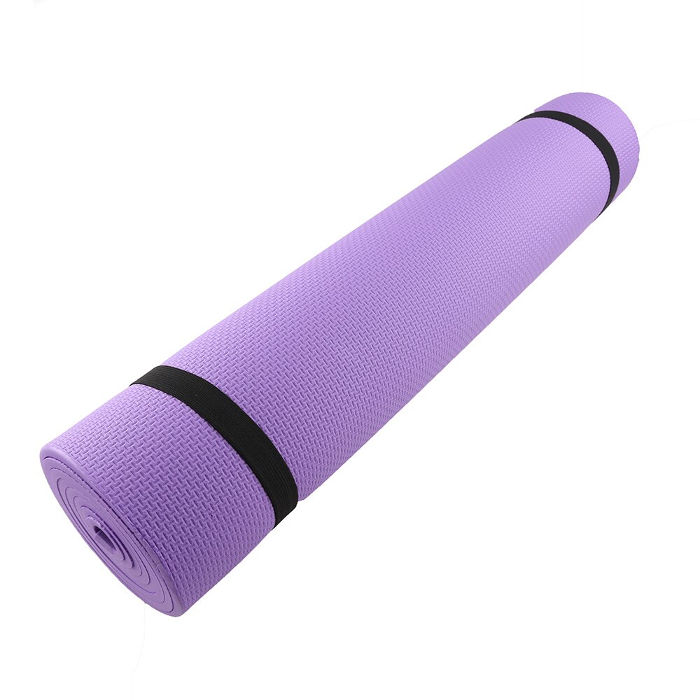 6mm eva yogamatte treningsunderlag tykk sklisikker sammenleggbar treningsmatte pilatesutstyr sklisikker gulvlekematte: Lilla