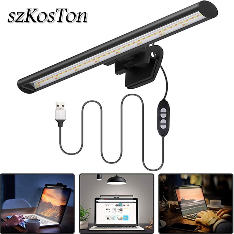 LED Computer Screenbar Light Desk Lamp Laptop Screen Bar Hanging Lights Table Lamp Monitor Lighting For Eye Protection Reading
