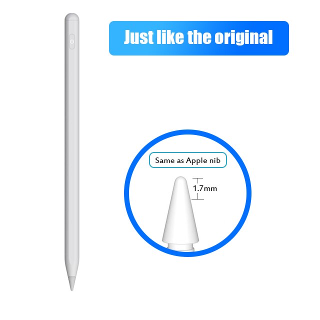 Nyeste håndflade afvisning stylus pen til apple blyant ipad pro 11 12.9 til ipad air 3 10.2 mini 5 aktiv stylus touch pen: Nyeste 3. generation hvid