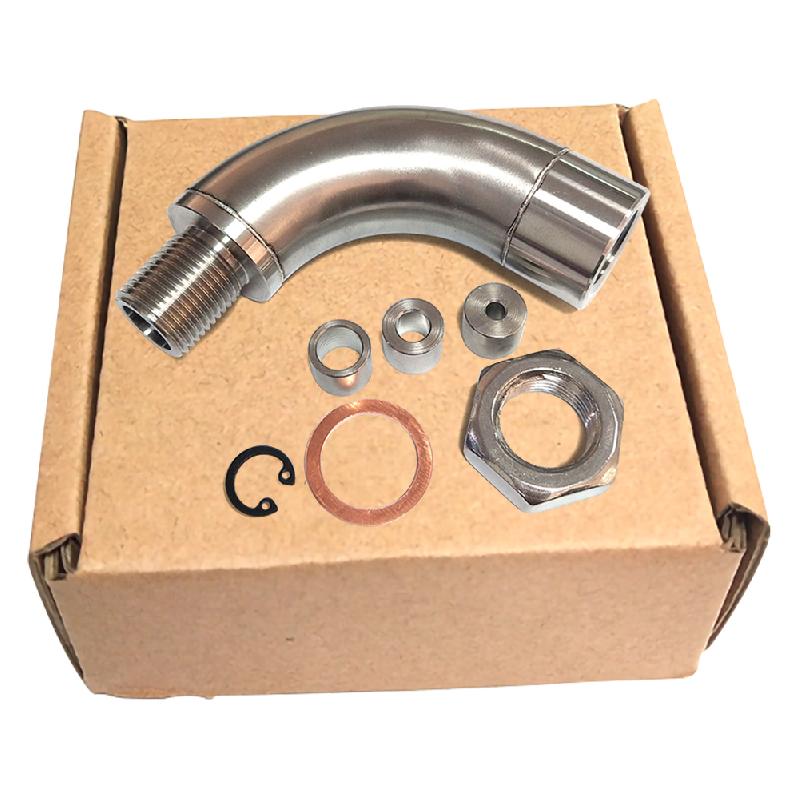 M18X1.5 O2 Angled Oxygen Sensor Lambda Extension Spacer Brass For Decat /Hydrogen