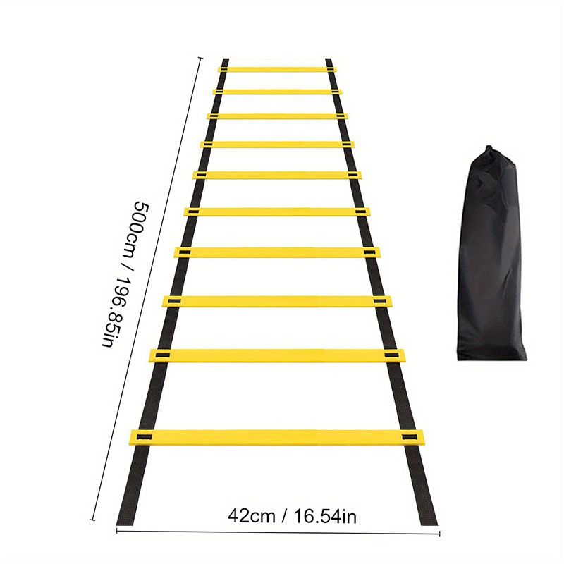 Escaleras de agilidad, correas de nailon para entrenamiento de velocidad y flexibilidad deportiva, equipo de escalera energética para entrenamiento de fútbol y agilidad: Borgoña