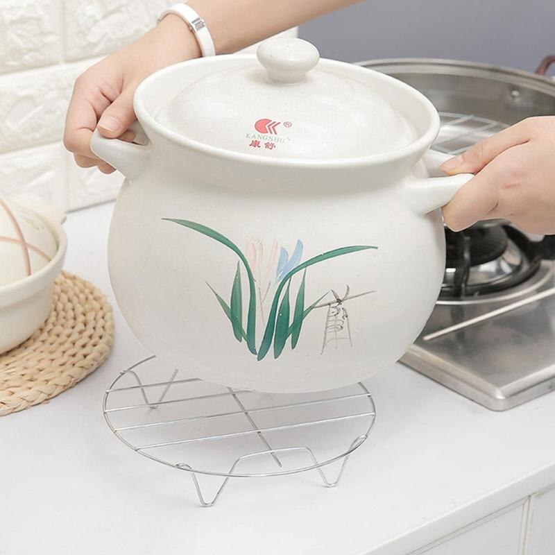 Koken Rack Ronde 304 Stalen Bakken En Koeling Rack Dampende Magnetron Stoommandje W Rack Stand Instant Kookgerei A9B0