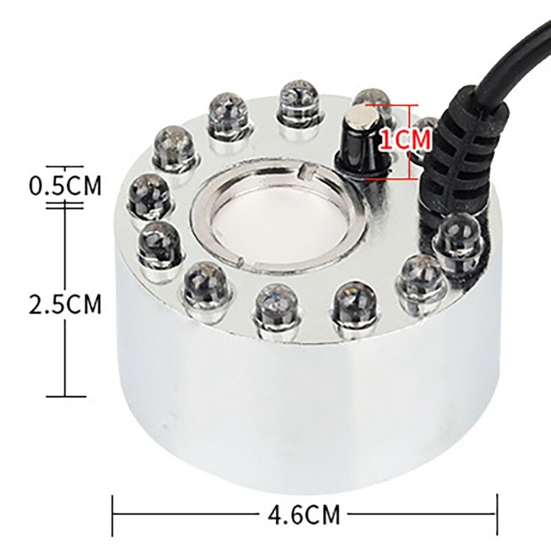 Mini Mist Maker With 12LED Color Humidifier For Home Fountain /Water Feature / Pond