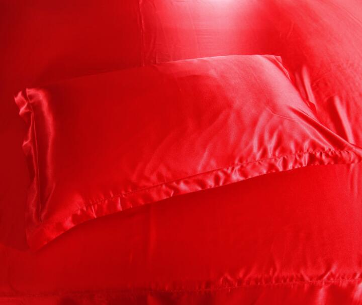 2 stuks 48 x 74cm imitatie zijden satijnen kussensloop kussensloop voor bedsprei comfortabele effen kussenslopen: 16