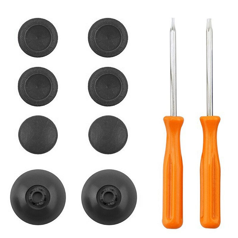 for One Elite Controller 8Pcs Metal Replacement Swap Thumbsticks Joystick Caps Controller Black