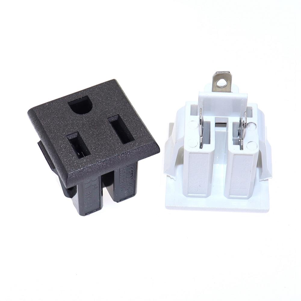 10PCS Chassis Female 3PIN AC US Nema 5-15R Inline Socket Plug Adapter Industrial Power Connector Power Supply Output Outlet