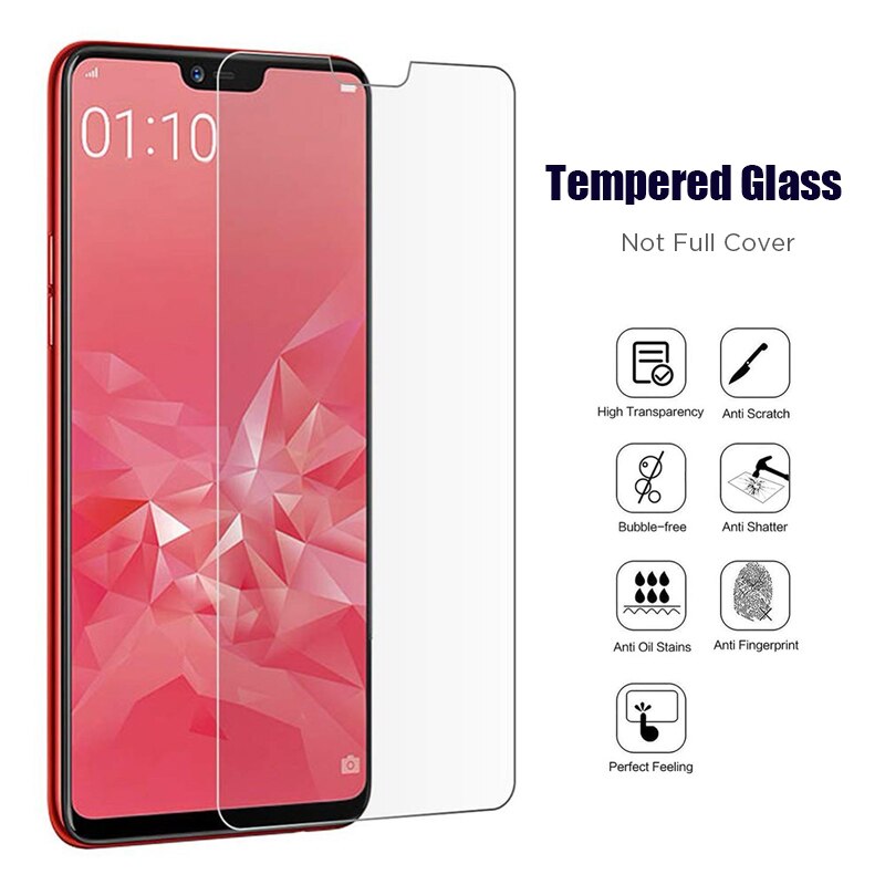 Vidro temperado transparente para oppo r15x r17 pro reno 2 z vidro protetor para oppo a39 a5 a9 2020 a8 a91 hd filme de telefone rígido