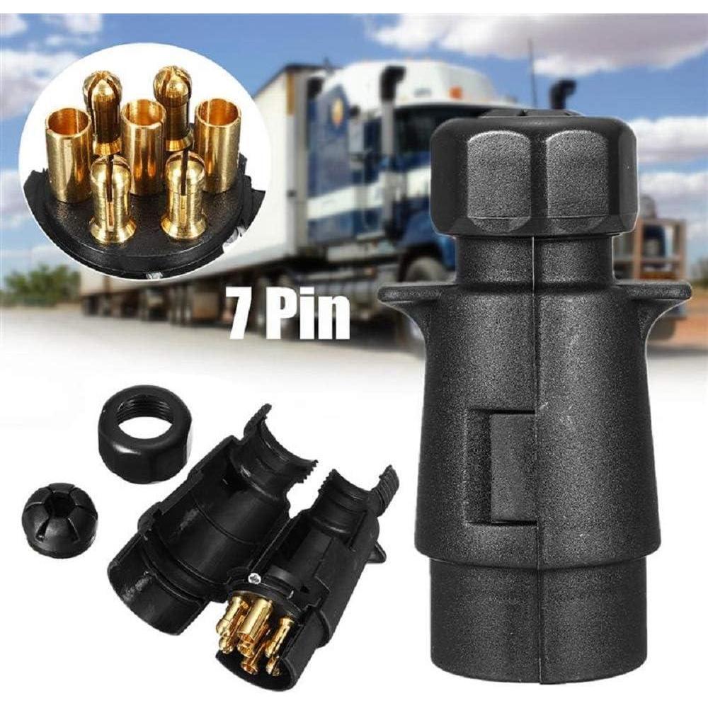 12V 12N Trailer 7 Pin Plug Round Wiring Tow Plastic Plug Car Accessories For Caravan Truck Boat Van Bus SUV