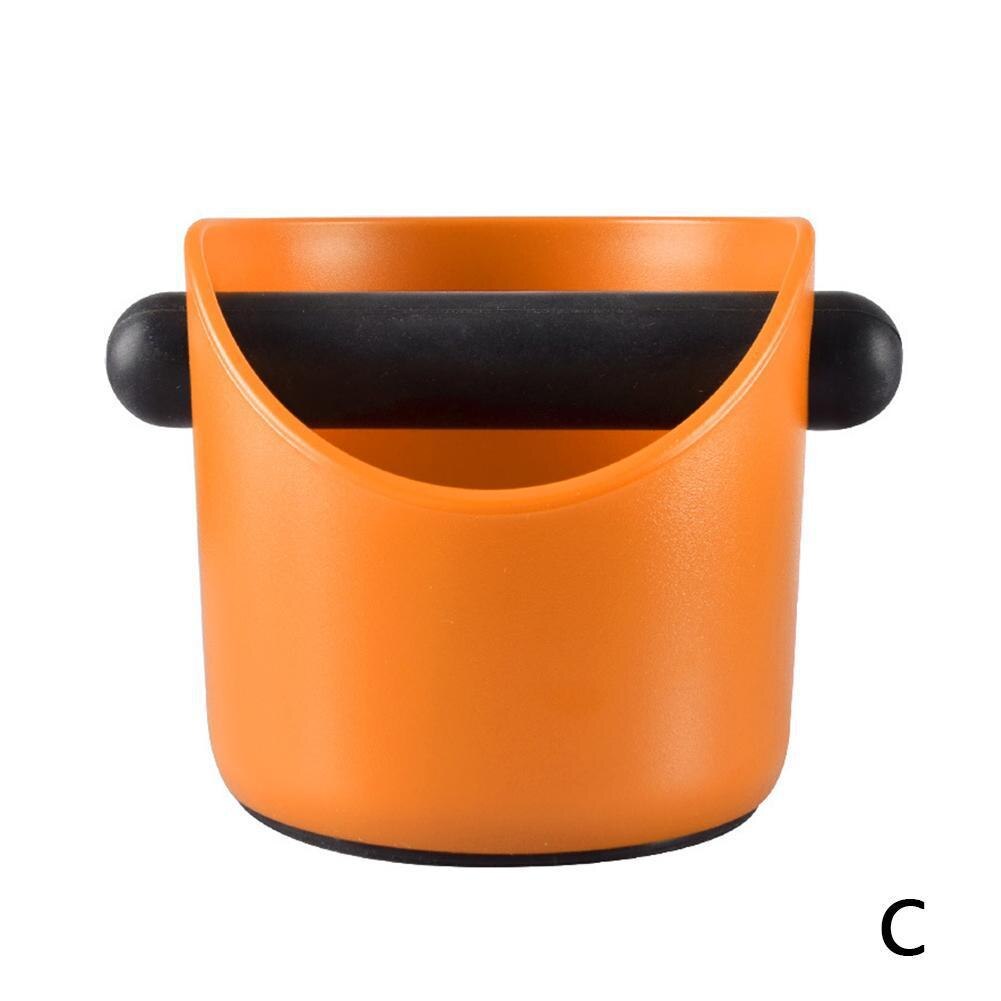 3 kleuren koffieklopper doos schokabsorberende container koffiedik handvat koffie klop espresso met grind afvalbak  i9 d 9: Oranje