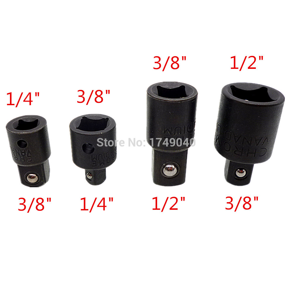 Impact Socket Adaptors 1/2" 3/8" 1/4" Square Drives Wrench Converter Reducer Tools and Socket Bit Driver Extension Bars 7pc Set