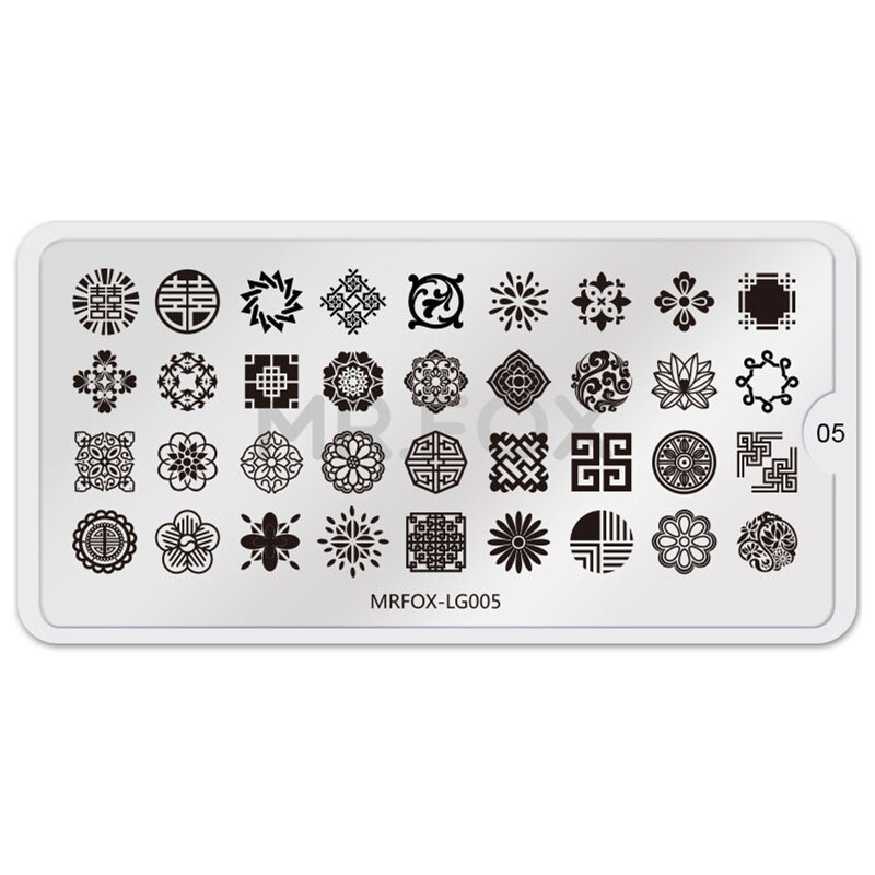 Nail Stamp Chinese Year Festive Pattern Pattern Nail Stamping Template Decoration DIY Template
