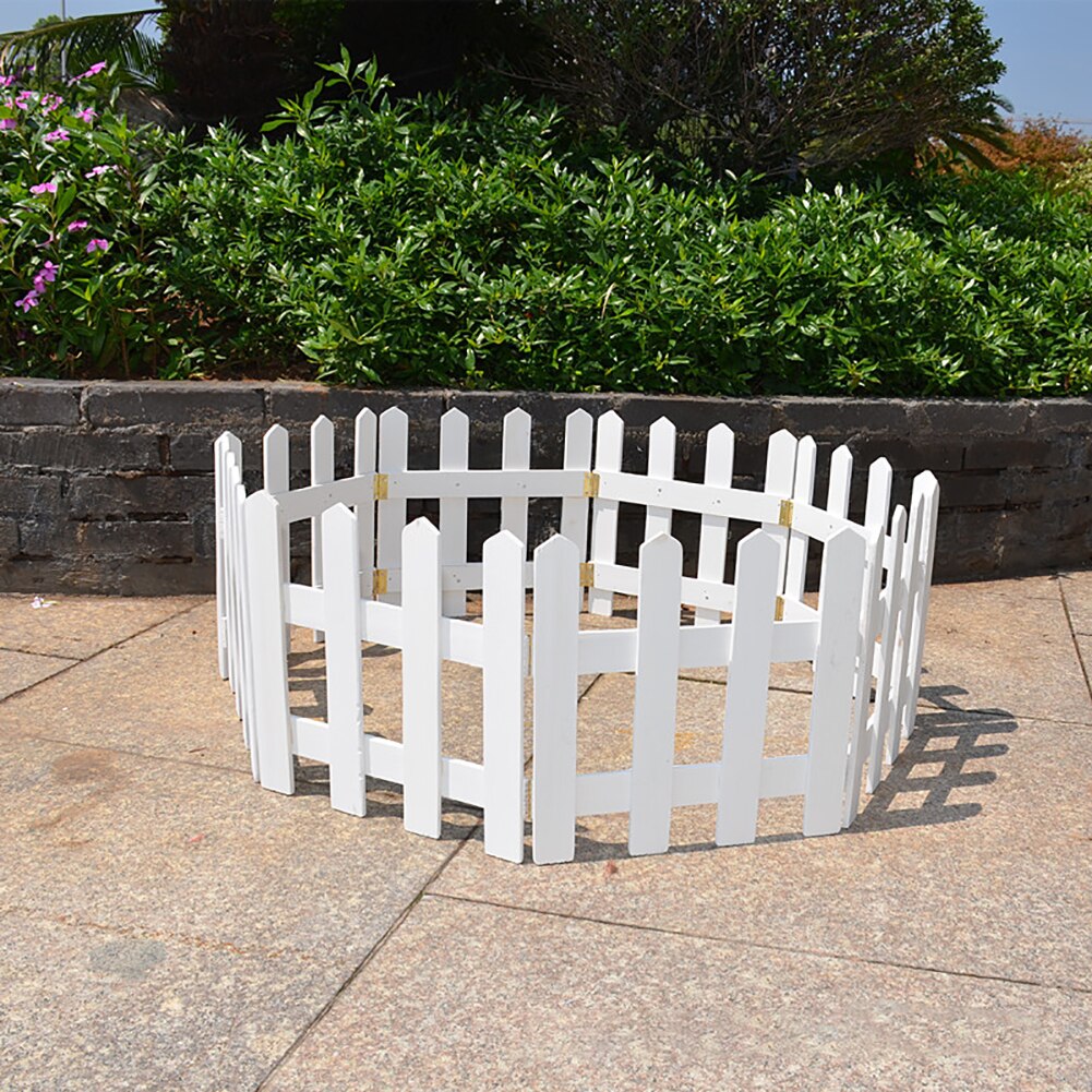 Solid Wooden Picket Fences Miniature Fairy Carbonized Wood Lawn Fence For Garden Home Courtyard Decoration
