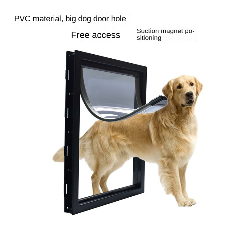 Puerta de PVC Extra grande para perro Golden Retrievers, pastores alemanes, Rottweilers y razas grandes, puerta de fácil entrada y salida para perros