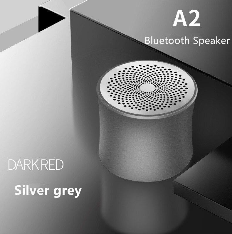 A2 Outdoor Draadloze Mini Bluetooth Luidspreker Subwoofer Mini Draagbare Draadloze TWS Interconnect Bluetooth Speaker: Silver grey