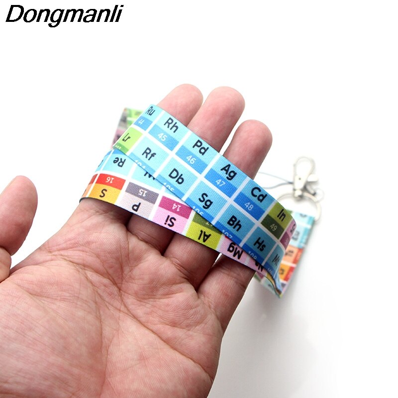 PC199 The Periodic Table Lanyard Badge ID Lanyards/ Mobile Phone Rope/ Key Lanyard Neck Straps Keychain