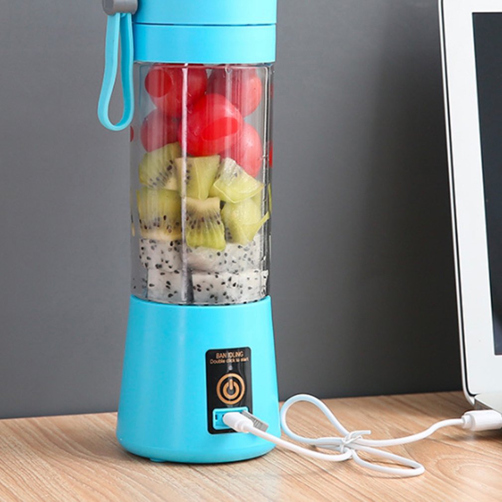 Portable Blender 4-Blade Cutter USB Mixer Electric Juicer Machine Smoothie Blender Mini Food Personal Handheld Mixer