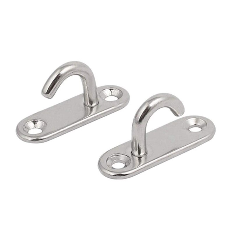 Heavy Duty Stainless Steel Oblong Plate Hook Loop U-Shaped Wall Mount Hook Hanger Screws Wall Mount Hook Hanger