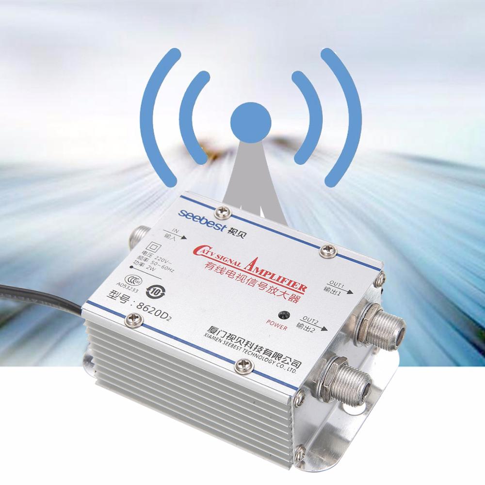 1 in 2 ut catv wire tv splitter förstärkare digital tv antenn signal booster amplificador señal hdtv interiör kabel förstärkare