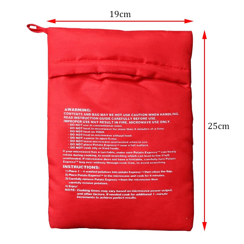 Washable Potato Cooker Bag Steam Pocket Microwave Baking Potatoes Bag Kitchen Gadgets Baking Tool