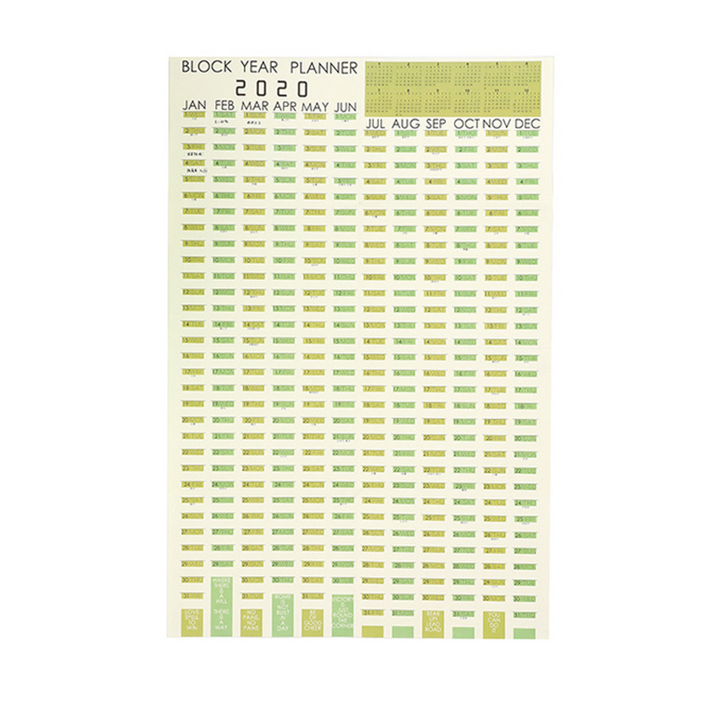 Muur Planner Grote Blok Jaar Planner Dagelijkse Plan Papier Kalender Poster Voor Kantoor School Thuis Leveringen: Style E